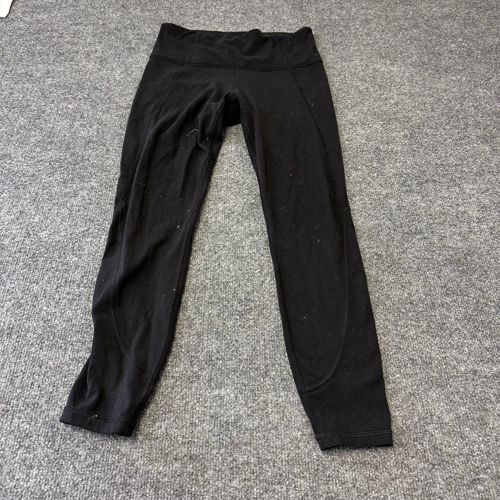 Athleta Leggings Womens Size S Black High Rise Salutation Stash Yoga Athletic